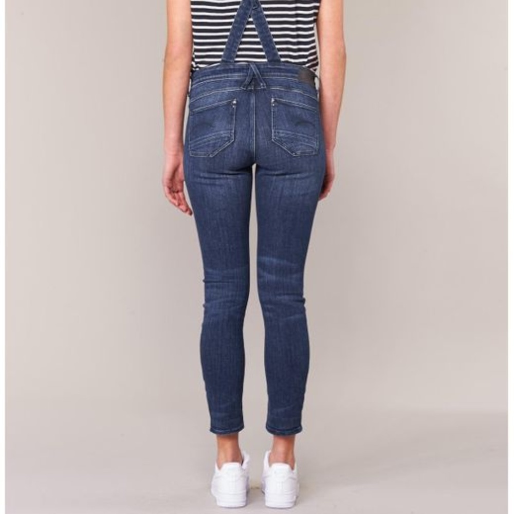 G-Star RAW Lynn High Waist Slim Navy Overalls - Picture 2 of 8